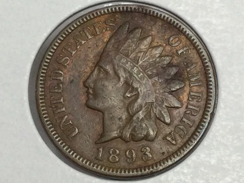 1893 Indian Cent in almost uncirculated