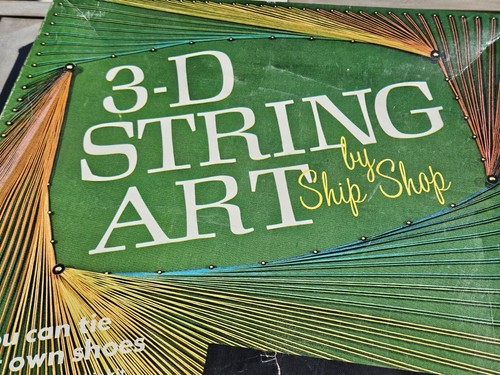 Vintage 3D String Art Kit America 1851 SAIL BOAT #6060 Mid Century - Picture 3 of 8