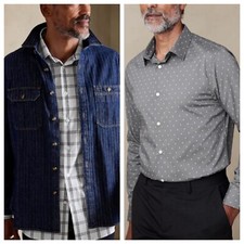 NWT BANANA REPUBLIC MEN SLIM DRESS SHIRT  M / L / XL  75