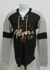 Philadelphia Flyers G-III Black/Gray Long Sleeve Distressed Print Tee NHL S-2XL