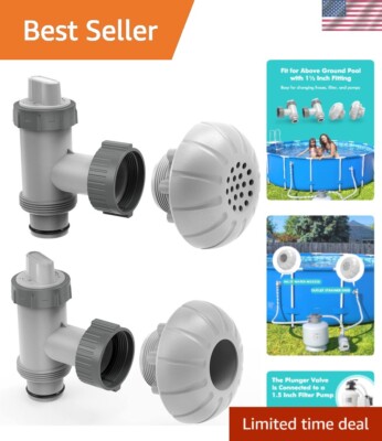 High Efficiency Pool Parts Kit: 1.5'' Outlet Strainer & Inlet Nozzle Included