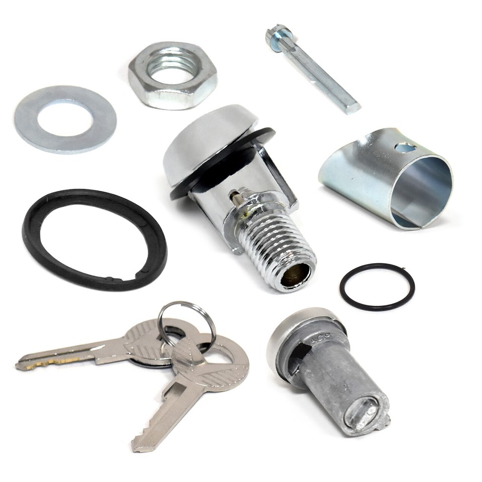 64-66 Mustang Trunk Lock Kit - Cylinder, Keys, Extension, Sleeve and ...