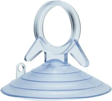 Clear Plastic Suction Cups with Loops - 4.5 cm (1.75 in) Wide, Set of 10