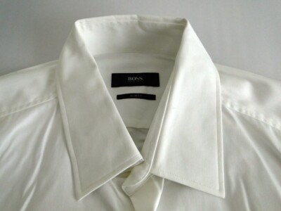 Hugo Boss Slim Fit Herren Hemd Langarm Weiß Unifarben KW40