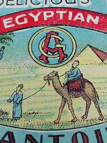 EEBC24024#EGYPT KINGDOM OLD & LARGE LABEL (G. ANTOINE) DATES EGYPTIAN DESERT - Picture 7 of 15