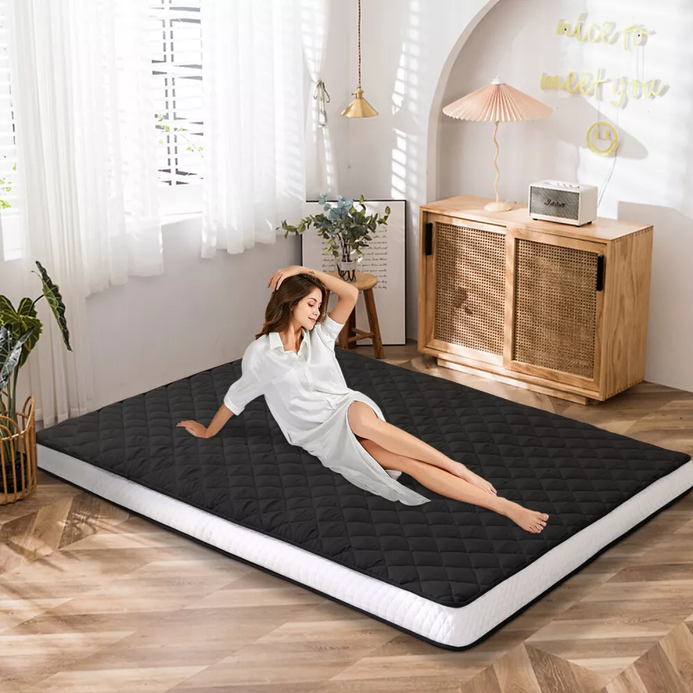 Slsy Japanese Floor Mattress Futon Mattress Thicken Sleeping Pad Foldable Roll Up Mattress Kids Floor Lounger Bed Couches Sofas