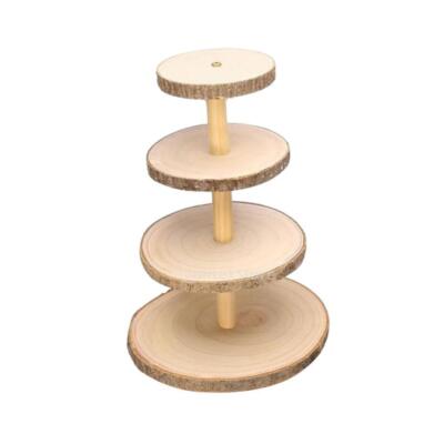 Rustic Wood Cake Stand Wedding Parties Tiered Wood Cupcake