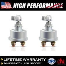 2x Battery Disconnect Switch 6V 12V Heavy Duty Cutoff Power For Car Truck PV UTV