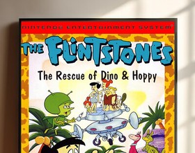The Flintstones The Rescue of Dino & Hoppy Nintendo NES Retro Game Poster