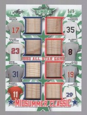 GRACE/JUSTICE/PIAZZA/LARKIN/THOMAS 2021 LEAF LUMBER EMERALD 8X-GAME USED BAT #/5