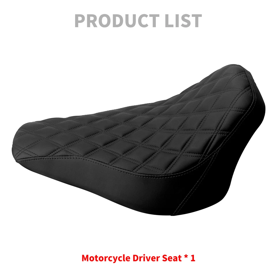 Black Front Driver Solo Seat For Harley Rocker C 2008-2017 Breakout 2013-2017 - Image 3 of 4