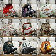 Large Blanket Super Soft Faux Fur Fleece Throws Thick Warm Cozy Blanket Bed Sofa