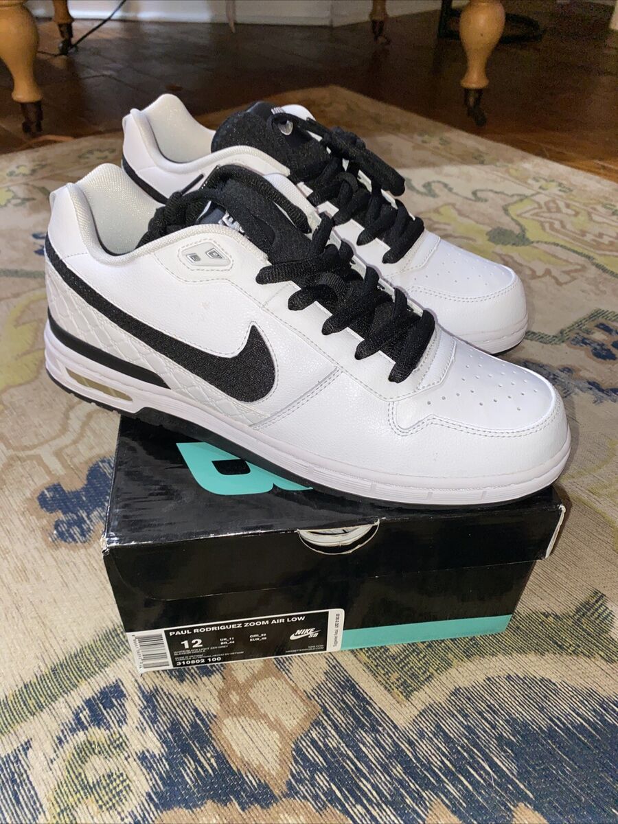 Nike SB Paul Rodriguez Zoom Air Low Shoes 12 - White/Black Nike SB Paul Rodriguez Zoom Air Low Shoes 12 - White/Black