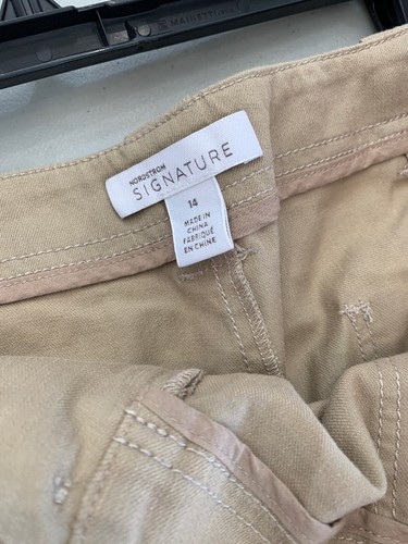NORDSTROM SIGNATURE Stretch Cotton & Linen Ankle Pants, 14 - Tan Plaza - $199 - Picture 11 of 11