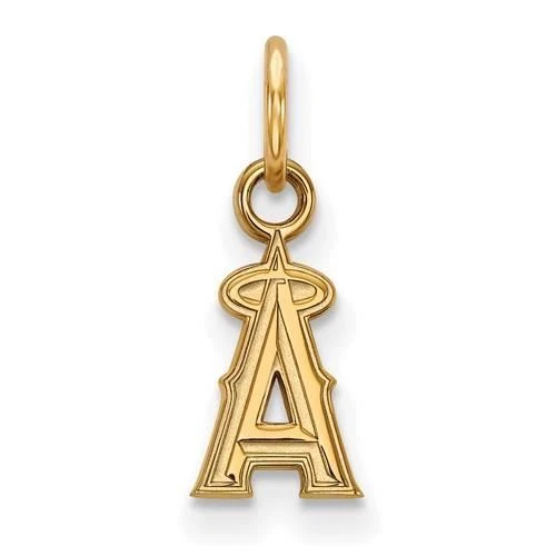 10k Gold MLB Los Angeles Angels Letter A with Halo XS Pendant