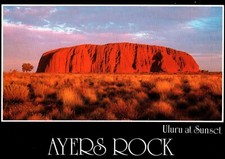 A0412 Australia NT Ayers Rock Uluru Sunset postcard