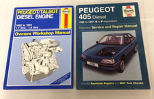 2x Haynes Manuals-Peugot 405 Diesel & Peugot/Talbot Diesel Engine 1982-1994 GOOD