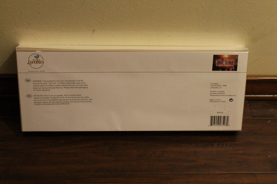 KIT DE HUELLAS DE MANOS DE BEBÉ LOVEBIES KIT DE MARCO DE LUJO CORAZONES COLGANTES FUNDICIÓN 3D Foto 2 de 2