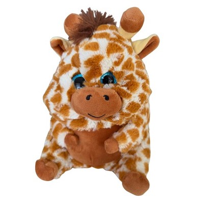 Nanco Belly Buddies Giraffe Plush Glitter Blue Eyes Stuffed Animal with Tags 9''