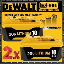 2PACK For DeWALT DCB210-2 20V MAX XR 10.0 AH Lithium-Ion Battery DCB206 DCB200