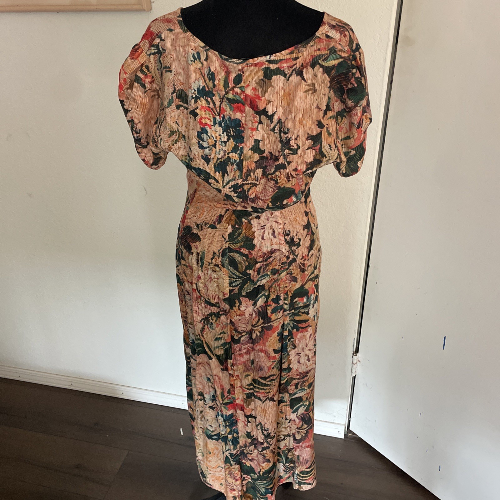 Peruvian Connection Floral Button-Front Dress V-N… - image 3
