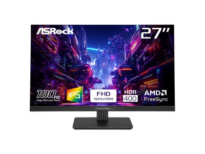 ASRock Phantom Gaming Monitor 27'' 180 Hz IPS FHD FreeSync (AMD Adaptive Sync)