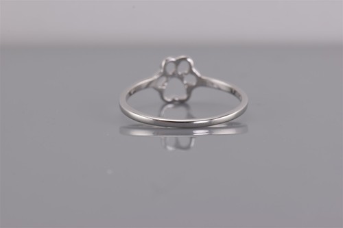 Sterling Silver 7mm Dog Paw Openwork Band Ring 925 Sz: 7 - Picture 4 of 7