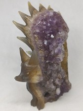 XL Renard Améthyste Agate, Artisanat Géode Naturelle Minéraux