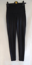 Mint Velvet black wet look pull-on Legging Trousers i'leg 28.25" Size 8 / 10