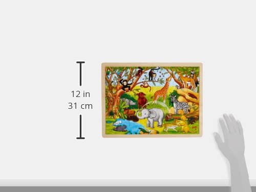 Einlegepuzzle Afrika Goki 57892 - Tierpuzzle, Holz, 24 Teile-image