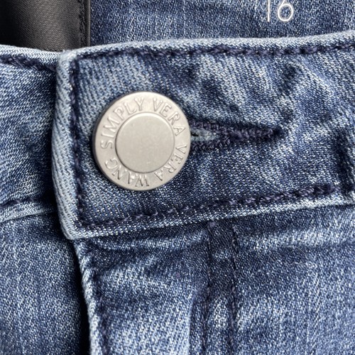Simply Vera Wang Jean Cutoff Shorts Women's Size 16 Denim 6" Inseam Dark Wash - Bild 10 von 14