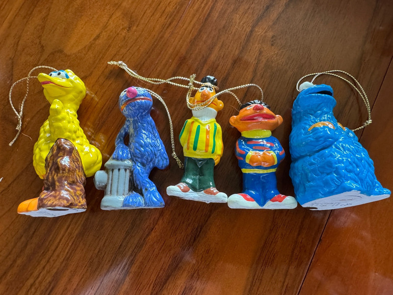 5 sesame street Christmas tree ornaments