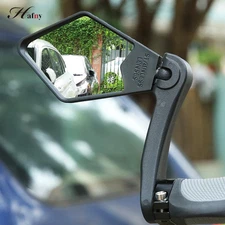 Hafny 1PCS Bike Mirror Handlebar End Rear View Mirror 360° Rotatable Adjustable 