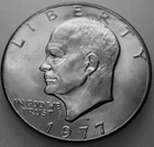 Photo of a 1977-D Eisenhower Dollar from an eBay listing that sold on Jul 19, 2023