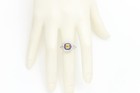 Yellow Diamond Ring 18k Gold Art Deco with Blue Sapphire (#28) 0.73 — photo 10