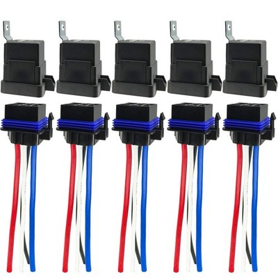 4-pin 80/60AMP 12VDC Waterproof Relay Kit, SPST Automotive Relays, Pack of....