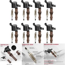 Confezione 8 Bobina Accensione DG521 Candele Iridio SP509 Lincoln Navigator V8 V10