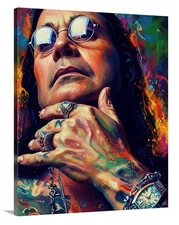 Ozzy Osbourne Canvas 16x20 Black Sabbath Legend RIP