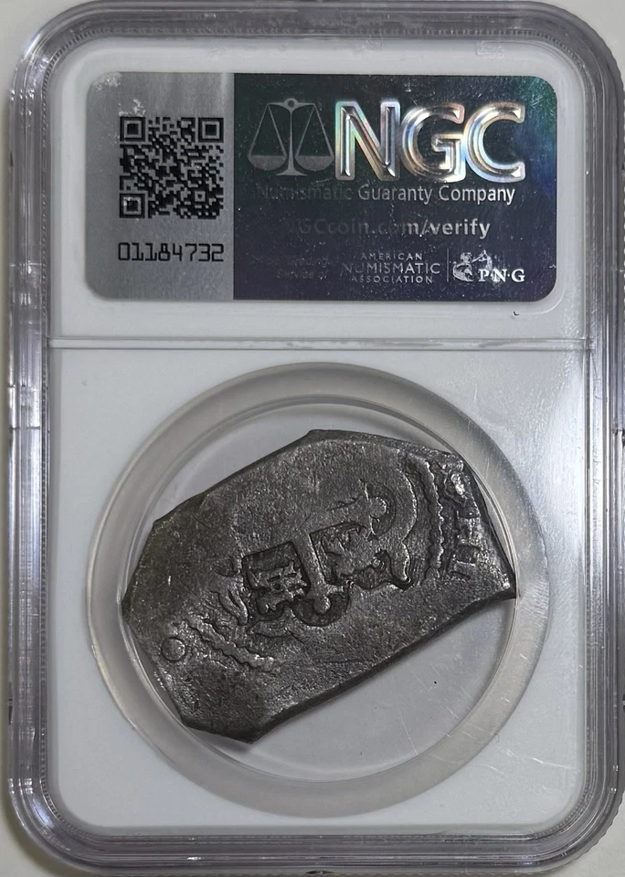 Vliegenthart Shipwreck NGC VF35 1732 Mexico 8 Reales Silver Cob - Image 2 of 4