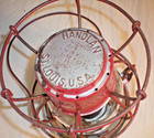 RED Railroad Lantern NYCS  Steam Engine Cab Lantern Heavy Base Handlan 1926 — photo 4