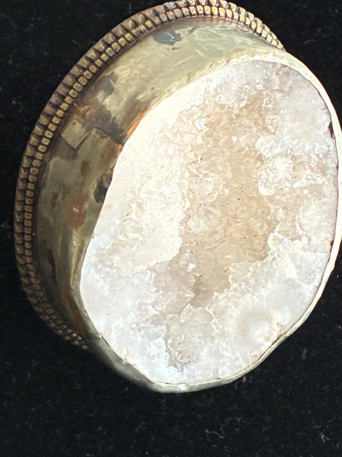 Druzy Crystal Statement Ring Adjustable - image 16