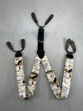 Trafalgar Silk Braces Suspenders Wine Label Print Made In England Button End