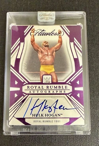 2024 Panini Flawless WWE HULK HOGAN Royal Rumble AUTO AMETHYST #d /8 Sealed