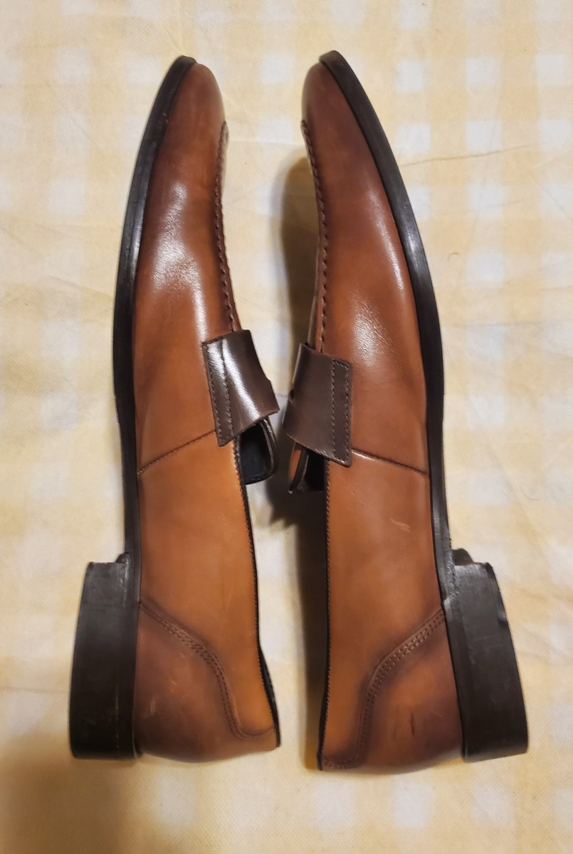 Bruno Magli Two-Tone Brown and Dark Brown Leather Penny  display picture 2