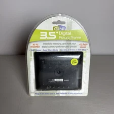 GiiNii 3.5" Digital Picture Frame Black Works With Memory Card or Mini USB Port
