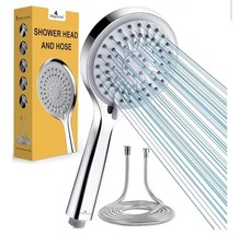 Magichome High Pressure Shower Head with 5 Spray Modes and 1.5m Hose Silver