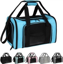 Carriers Soft-Sided Pet Carrier Large Carrier for Sm Med Cats Dogs, Blue New 