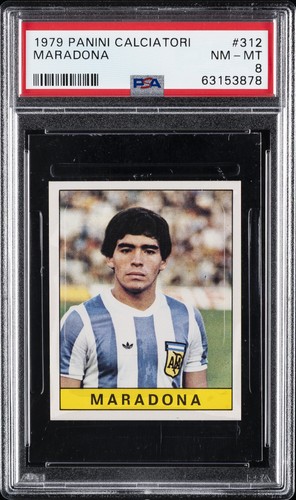 1979 PANINI CALCIATORI #312 DIEGO MARADONA PSA 8