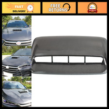 Car Air Flow Decorative Hood Vents Turbo Bonnet Scoop Cover Carbon Fiber Black