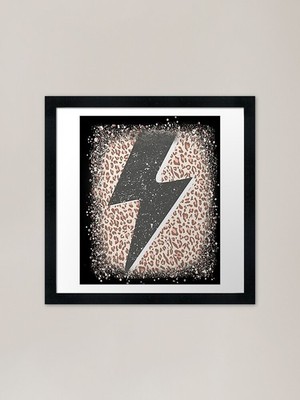 Frauen Leopard Gepard Donner cool gerahmtes Wandbild Poster Leinwanddruck Bild